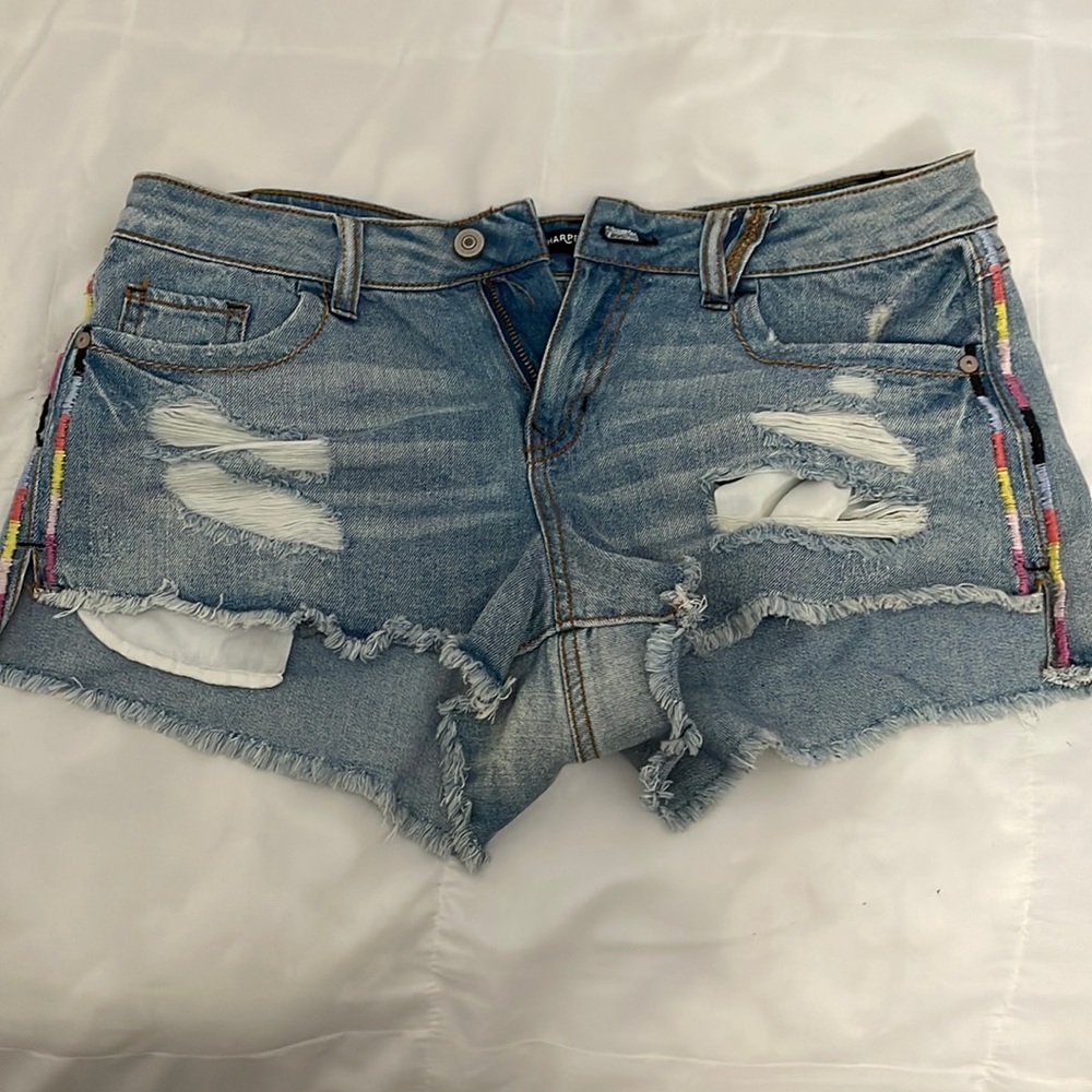 Harper Size 30 By Francescas Distressed Jean Shorts Colorful‎ Hints